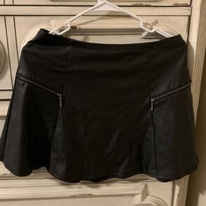 Leather look mini skirt size medium